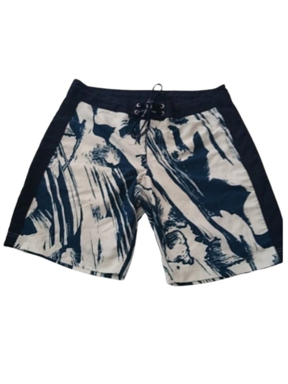 Armani Exchange Board Shorts Swim Trunks,Black/White/Dark Teal, Size Medium